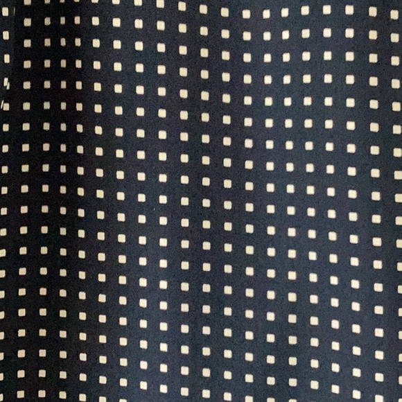 Vintage Giorgio Armani Wide Leg Pant Navy/Off white. 100% Silk - Picture 4 of 13